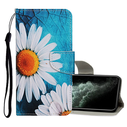 For iPhone 11 Pro Max Colored Drawing Pattern Horizontal Flip Leather Case with Holder & Card Slots & Wallet(Daisy)-garmade.com