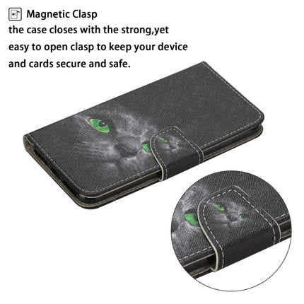 For iPhone 11 Pro Max Colored Drawing Pattern Horizontal Flip Leather Case with Holder & Card Slots & Wallet(Black Cat)-garmade.com