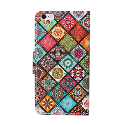 For iPhone 6 Plus / 6s Plus Colored Drawing Pattern Horizontal Flip Leather Case with Holder & Card Slots & Wallet(Folk-custom)-garmade.com