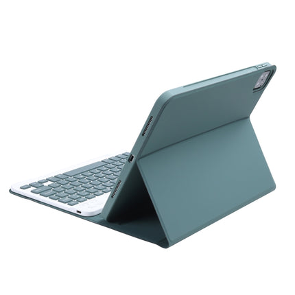 C-11B For iPad Pro 11 inch (2020) Detachable ABS Candy Color Bluetooth Keyboard Tablet Case with Stand & Pen Slot(Dark Green)-garmade.com
