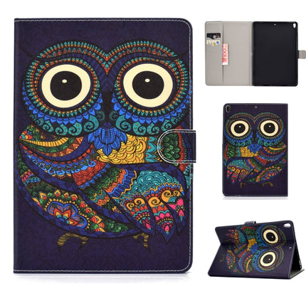 For iPad Pro 10.5 inch Colored Drawing Pattern Horizontal Flip PU Leather Case with Holder & Card Slot & Sleep / Wake-up Function(Owl)-garmade.com