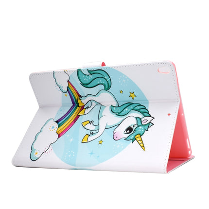For iPad Pro 10.5 inch Colored Drawing Pattern Horizontal Flip PU Leather Case with Holder & Card Slot & Sleep / Wake-up Function(Unicorn)-garmade.com