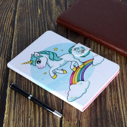 For iPad Pro 10.5 inch Colored Drawing Pattern Horizontal Flip PU Leather Case with Holder & Card Slot & Sleep / Wake-up Function(Unicorn)-garmade.com