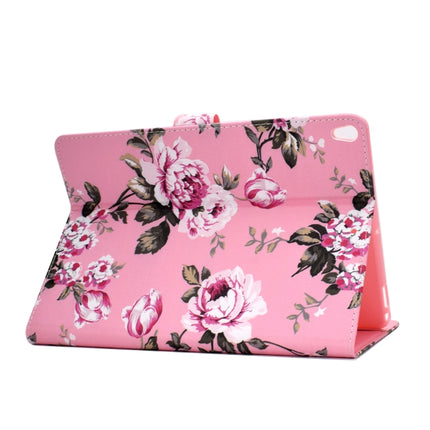 For iPad Pro 10.5 inch Colored Drawing Pattern Horizontal Flip PU Leather Case with Holder & Card Slot & Sleep / Wake-up Function(Pink Flowers)-garmade.com