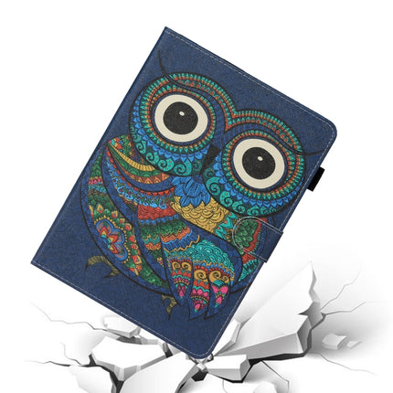 For iPad Pro 11 (2020) Colored Drawing Pattern Horizontal Flip PU Leather Tablet Case with Holder & Card Slot & Sleep / Wake-up Function(Owl)-garmade.com