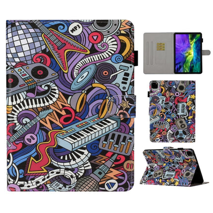 For iPad Pro 11 (2020) Colored Drawing Pattern Horizontal Flip PU Leather Tablet Case with Holder & Card Slot & Sleep / Wake-up Function(Graffiti)-garmade.com