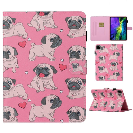 For iPad Pro 11 (2020) Colored Drawing Pattern Horizontal Flip PU Leather Tablet Case with Holder & Card Slot & Sleep / Wake-up Function(Love Dog)-garmade.com