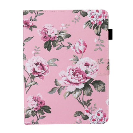 For iPad Pro 11 (2020) Colored Drawing Pattern Horizontal Flip PU Leather Tablet Case with Holder & Card Slot & Sleep / Wake-up Function(Pink Flowers)-garmade.com