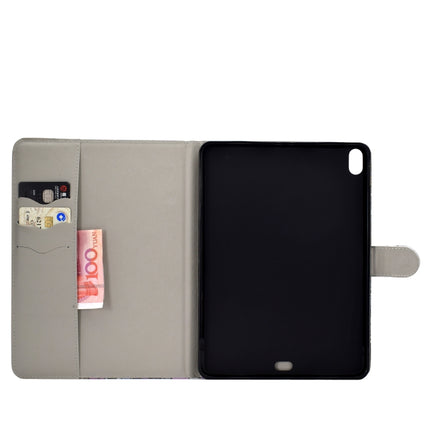 For iPad Pro 11 (2018) Colored Drawing Pattern Horizontal Flip PU Leather Case with Holder & Card Slot & Sleep / Wake-up Function(Owl)-garmade.com