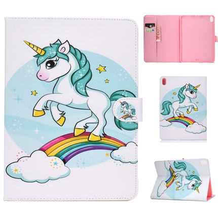 For iPad Pro 11 (2018) Colored Drawing Pattern Horizontal Flip PU Leather Case with Holder & Card Slot & Sleep / Wake-up Function(Unicorn)-garmade.com