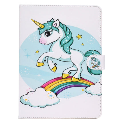 For iPad Pro 11 (2018) Colored Drawing Pattern Horizontal Flip PU Leather Case with Holder & Card Slot & Sleep / Wake-up Function(Unicorn)-garmade.com