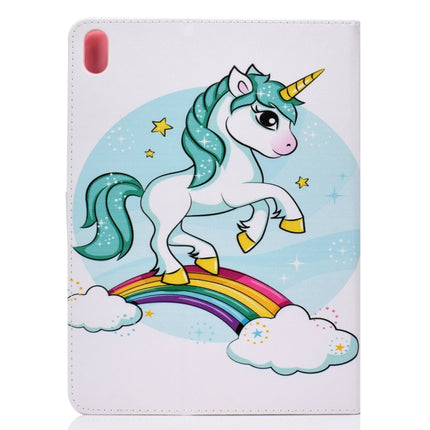 For iPad Pro 11 (2018) Colored Drawing Pattern Horizontal Flip PU Leather Case with Holder & Card Slot & Sleep / Wake-up Function(Unicorn)-garmade.com