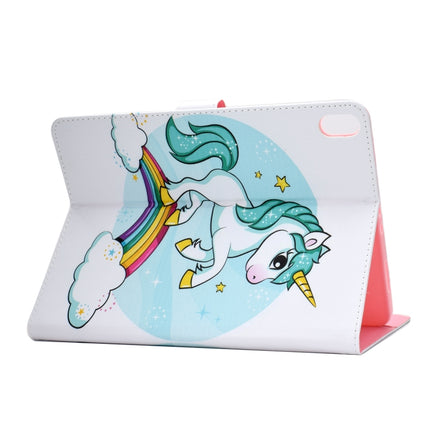 For iPad Pro 11 (2018) Colored Drawing Pattern Horizontal Flip PU Leather Case with Holder & Card Slot & Sleep / Wake-up Function(Unicorn)-garmade.com