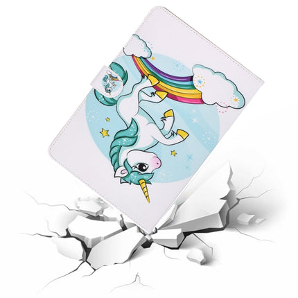 For iPad Pro 11 (2018) Colored Drawing Pattern Horizontal Flip PU Leather Case with Holder & Card Slot & Sleep / Wake-up Function(Unicorn)-garmade.com