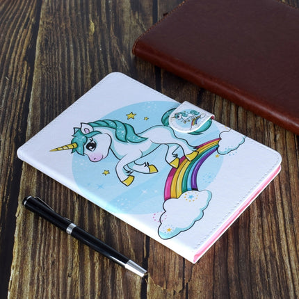 For iPad Pro 11 (2018) Colored Drawing Pattern Horizontal Flip PU Leather Case with Holder & Card Slot & Sleep / Wake-up Function(Unicorn)-garmade.com