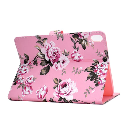 For iPad Pro 11 (2018) Colored Drawing Pattern Horizontal Flip PU Leather Case with Holder & Card Slot & Sleep / Wake-up Function(Pink Flowers)-garmade.com
