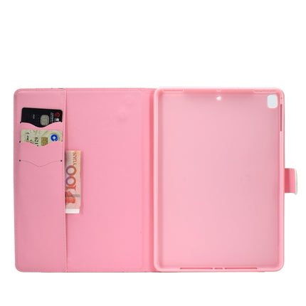 For iPad 10.2 Colored Drawing Pattern Horizontal Flip PU Leather Case with Holder & Card Slot & Sleep / Wake-up Function(Love Dog)-garmade.com