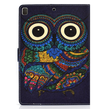 For iPad 9.7 (2017/2018) & Air 2 & Air Colored Drawing Pattern Horizontal Flip PU Leather Case with Holder & Card Slot & Sleep / Wake-up Function(Owl)-garmade.com