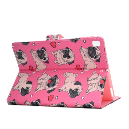 For iPad 9.7 (2017/2018) & Air 2 & Air Colored Drawing Pattern Horizontal Flip PU Leather Case with Holder & Card Slot & Sleep / Wake-up Function(Love Dog)-garmade.com