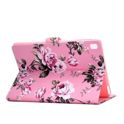 For iPad 9.7 (2017/2018) & Air 2 & Air Colored Drawing Pattern Horizontal Flip PU Leather Case with Holder & Card Slot & Sleep / Wake-up Function(Pink Flowers)-garmade.com