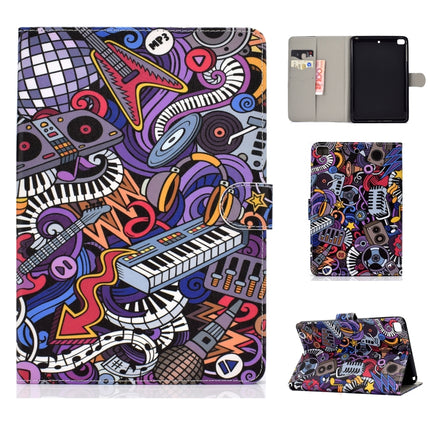 For iPad Mini 2019 & 4 & 3 & 2 & 1 Colored Drawing Pattern Horizontal Flip PU Leather Case with Holder & Card Slot & Sleep / Wake-up Function(Graffiti)-garmade.com
