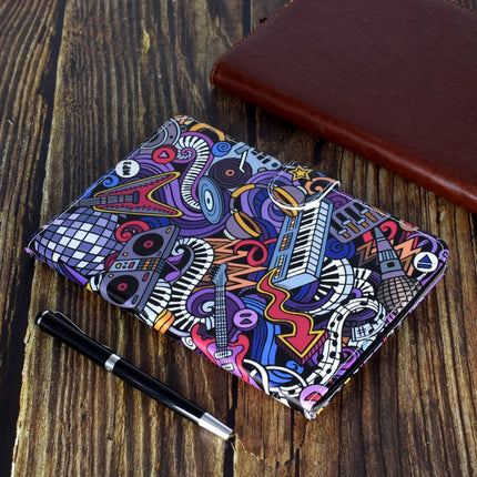 For iPad Mini 2019 & 4 & 3 & 2 & 1 Colored Drawing Pattern Horizontal Flip PU Leather Case with Holder & Card Slot & Sleep / Wake-up Function(Graffiti)-garmade.com