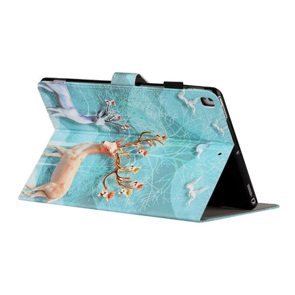 Colored Drawing Pattern Horizontal Flip PU Leather Case with Holder & Card Slot & Sleep / Wake-up Function For iPad Pro 10.2 2021 / 2020 / 2019 / 10.5 (2019)(Sika Deer)-garmade.com