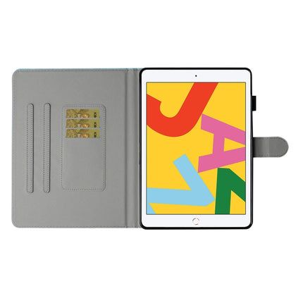 Colored Drawing Pattern Horizontal Flip PU Leather Case with Holder & Card Slot & Sleep / Wake-up Function For iPad Pro 10.2 2021 / 2020 / 2019 / 10.5 (2019)(Loving Elephant)-garmade.com