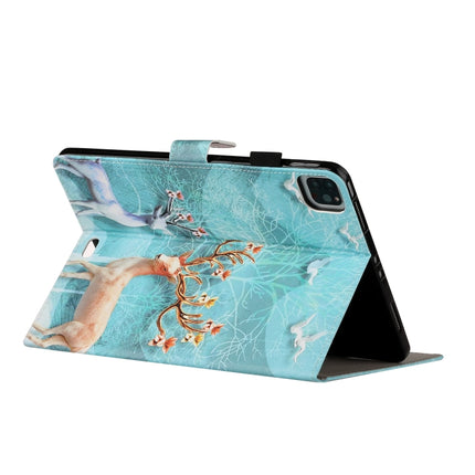For iPad Pro 11 inch (2020) Colored Drawing Pattern Horizontal Flip PU Leather Tablet Case with Holder & Card Slot & Sleep / Wake-up Function(Sika Deer)-garmade.com