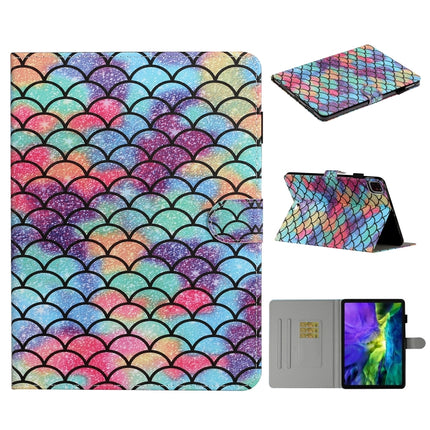 For iPad Pro 11 inch (2020) Colored Drawing Pattern Horizontal Flip PU Leather Tablet Case with Holder & Card Slot & Sleep / Wake-up Function(Diamond)-garmade.com