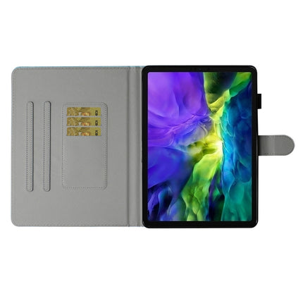 For iPad Pro 11 inch (2020) Colored Drawing Pattern Horizontal Flip PU Leather Tablet Case with Holder & Card Slot & Sleep / Wake-up Function(Loving Elephant)-garmade.com