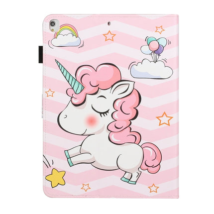 For iPad 9.7 (2017/2018) & Air 2 & Air & iPad Pro 9.7 Colored Drawing Pattern Horizontal Flip PU Leather Case with Holder & Card Slot & Sleep / Wake-up Function(Pink Unicorn)-garmade.com