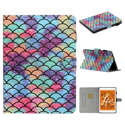 For iPad Mini 2019 & 4 & 3 & 2 & 1 Colored Drawing Pattern Horizontal Flip PU Leather Case with Holder & Card Slot & Sleep / Wake-up Function(Diamond)-garmade.com