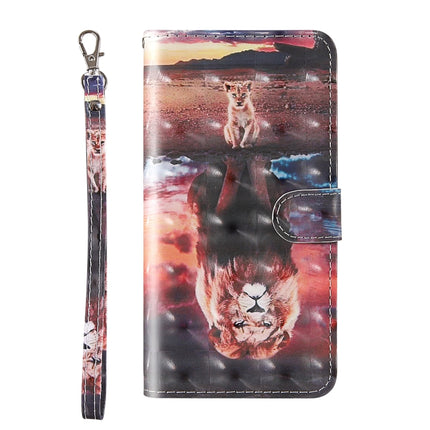For iPhone 11 Pro 3D Painting Colored Drawing Pattern Horizontal Flip TPU + PU Leather Case with Holder & Card Slots & Wallet & Lanyard(Dream Lion)-garmade.com