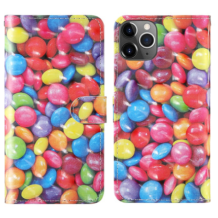 For iPhone 11 Pro 3D Painting Colored Drawing Pattern Horizontal Flip TPU + PU Leather Case with Holder & Card Slots & Wallet & Lanyard(Colored Sugar)-garmade.com