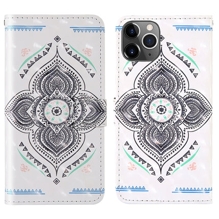 For iPhone 11 Pro Max 3D Painting Colored Drawing Pattern Horizontal Flip TPU + PU Leather Case with Holder & Card Slots & Wallet & Lanyard(Spinning Top)-garmade.com