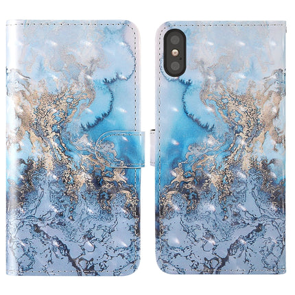 For iPhone X 3D Painting Colored Drawing Pattern Horizontal Flip TPU + PU Leather Case with Holder & Card Slots & Wallet & Lanyard(Milky Way)-garmade.com