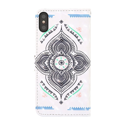 For iPhone X 3D Painting Colored Drawing Pattern Horizontal Flip TPU + PU Leather Case with Holder & Card Slots & Wallet & Lanyard(Spinning Top)-garmade.com