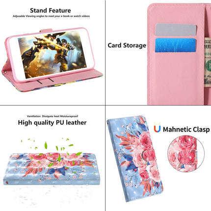 For iPhone X 3D Painting Colored Drawing Pattern Horizontal Flip TPU + PU Leather Case with Holder & Card Slots & Wallet & Lanyard(Colored Flowers)-garmade.com