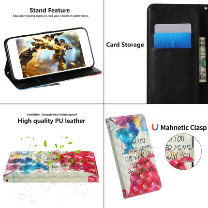 For iPhone X 3D Painting Colored Drawing Pattern Horizontal Flip TPU + PU Leather Case with Holder & Card Slots & Wallet & Lanyard(English Alphabet)-garmade.com