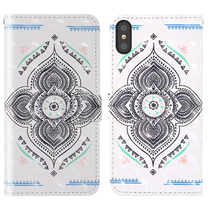For iPhone XS Max 3D Painting Colored Drawing Pattern Horizontal Flip TPU + PU Leather Case with Holder & Card Slots & Wallet & Lanyard(Spinning Top)-garmade.com