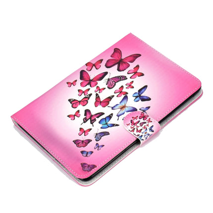 For iPad mini1 / 2 / 3 / 4 Colored Drawing Pattern Horizontal Flip PU Leather Case with Holder & Card Slot & Sleep / Wake-up Function(Butterfly)-garmade.com