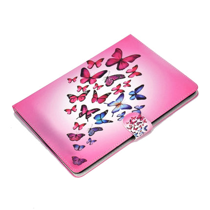 For iPad Air / iPad Air 2 2016 / iPad Pro9.7 / iPad9.7 / 2017 / 2018 Colored Drawing Pattern Horizontal Flip PU Leather Case with Holder & Card Slot & Sleep / Wake-up Function(Butterfly)-garmade.com