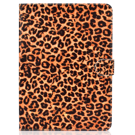 For iPad Air / iPad Air 2 2016 / iPad Pro9.7 / iPad9.7 / 2017 / 2018 Colored Drawing Pattern Horizontal Flip PU Leather Case with Holder & Card Slot & Sleep / Wake-up Function(Yellow Leopard)-garmade.com