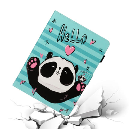 For iPad Pro 11 (2020) Colored Drawing Pattern Horizontal Flip PU Leather Tablet Case with Holder & Card Slot & Sleep / Wake-up Function(Love Panda)-garmade.com