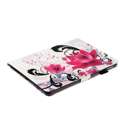 For iPad Pro 11 (2020) Colored Drawing Pattern Horizontal Flip PU Leather Tablet Case with Holder & Card Slot & Sleep / Wake-up Function(Flowers)-garmade.com