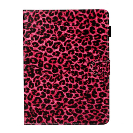 For iPad Pro 11 (2020) Colored Drawing Pattern Horizontal Flip PU Leather Tablet Case with Holder & Card Slot & Sleep / Wake-up Function(Red Pink Leopard)-garmade.com