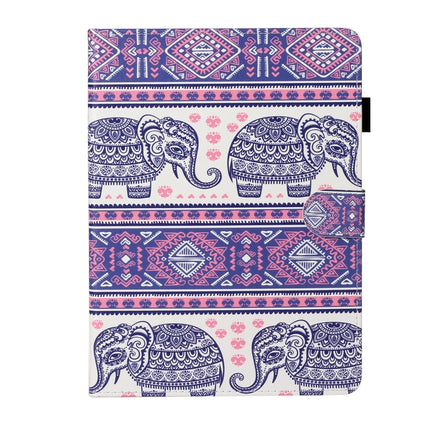 For iPad Pro 11 (2020) Colored Drawing Pattern Horizontal Flip PU Leather Tablet Case with Holder & Card Slot & Sleep / Wake-up Function(Totem Elephant)-garmade.com