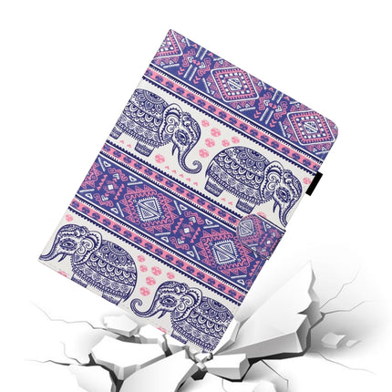 For iPad Pro 11 (2020) Colored Drawing Pattern Horizontal Flip PU Leather Tablet Case with Holder & Card Slot & Sleep / Wake-up Function(Totem Elephant)-garmade.com