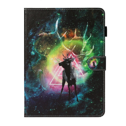 For iPad Pro 11 (2020) Colored Drawing Pattern Horizontal Flip PU Leather Tablet Case with Holder & Card Slot & Sleep / Wake-up Function(Starry Deer)-garmade.com